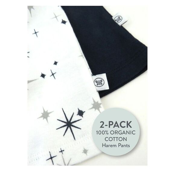 The Honest Company Kids Bottoms - Black and White Star Print Size 18m - Picture 6 of 7